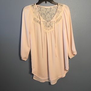 Soft Pink Lauren Conrad Peasant Blouse